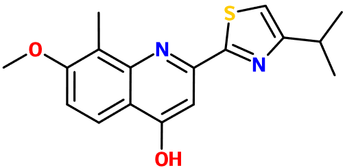 (image for) MC003252 2-(4-Isopropyl-1,3-thiazol-2-yl)-7-methoxy-8-methyl-4-quinolinol